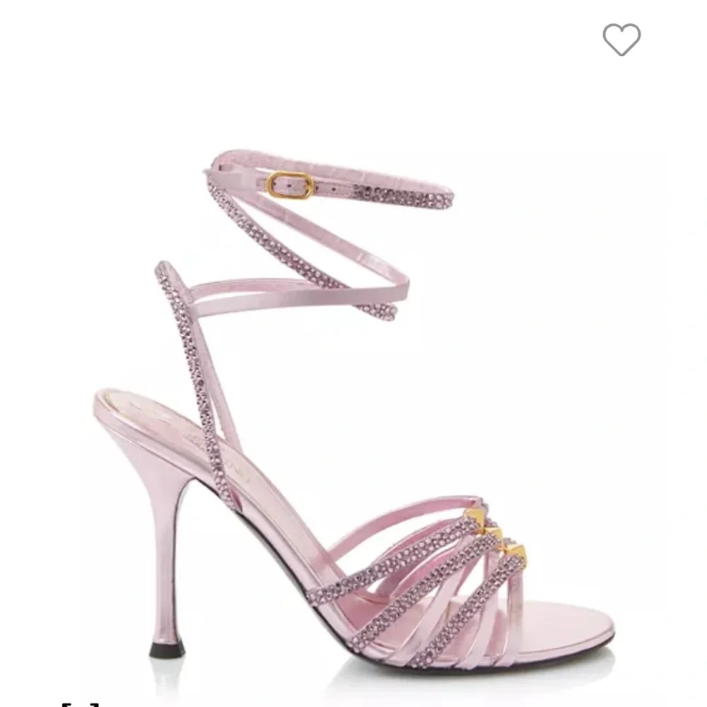 NWT! Valentino Garavani Women's Ankle Strap Embellished High Heel Sandals. - Picture 2 of 7